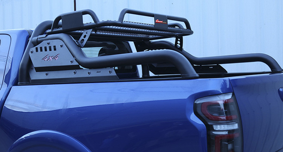 Black Steel 4X4 Sport Roll Bar With Roof Rack For Hilux Revo Ford Ranger
